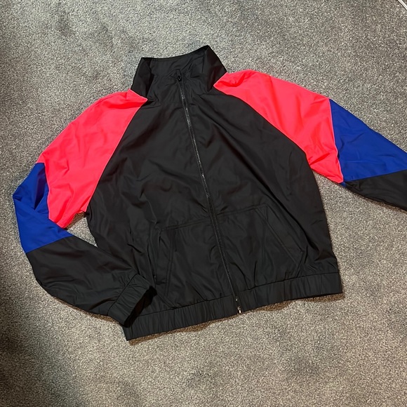 Black & Neon Wind Zip-up Jacket - Picture 1 of 7